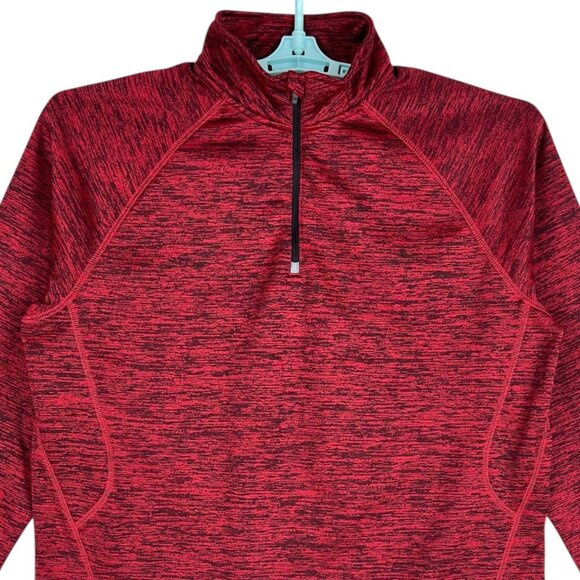 Tek Gear DryTek Men's Red & Black Quarter-Zip Pullover Sweatshirt Sz Medium NWOT - Picture 3 of 9